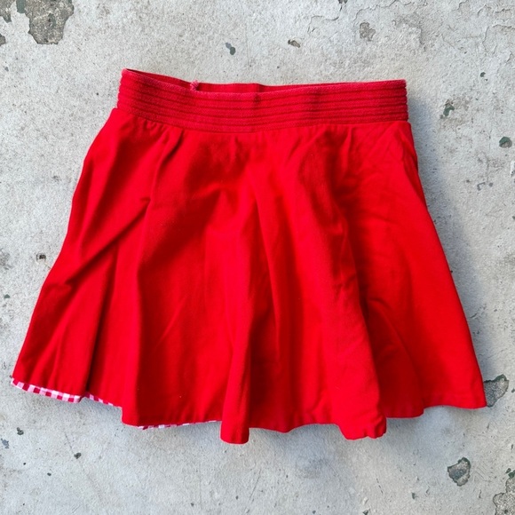 Red Pleated Circle Skirt - Picture 7 of 9